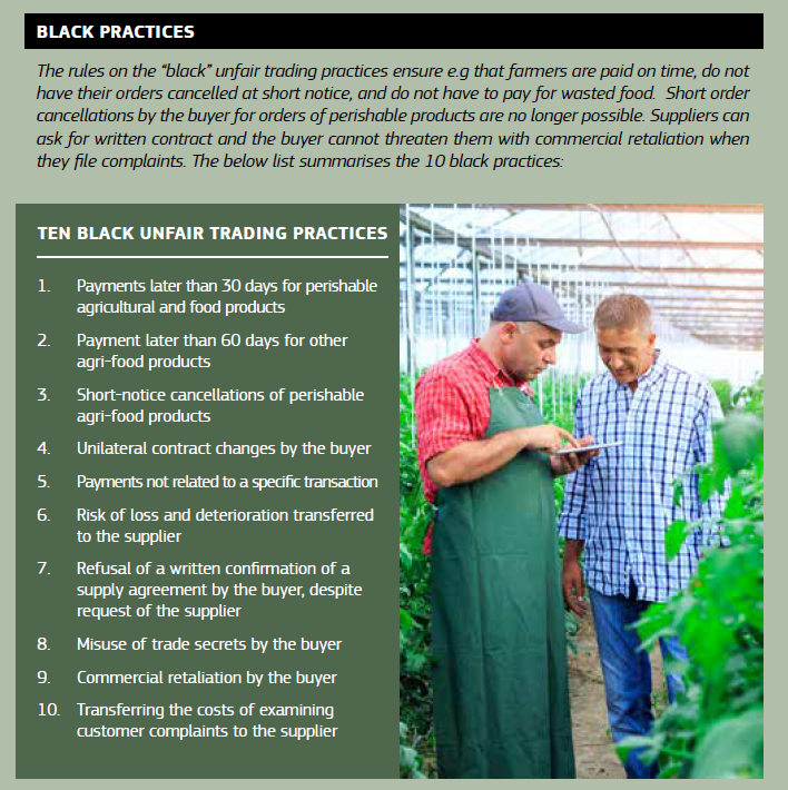 Ten Black Unfair Trading Practices